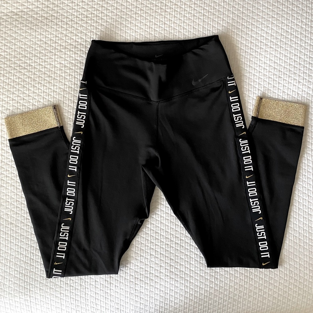 Nike One Glam Dunk Cuff 7/8 Training Leggings, S